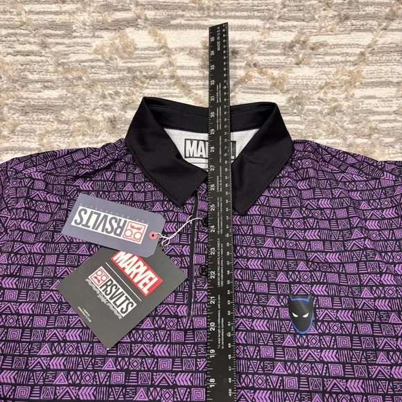 RSVLTS X Marvel Black Panther Wakanda Forever Performance Polo Large New Rare